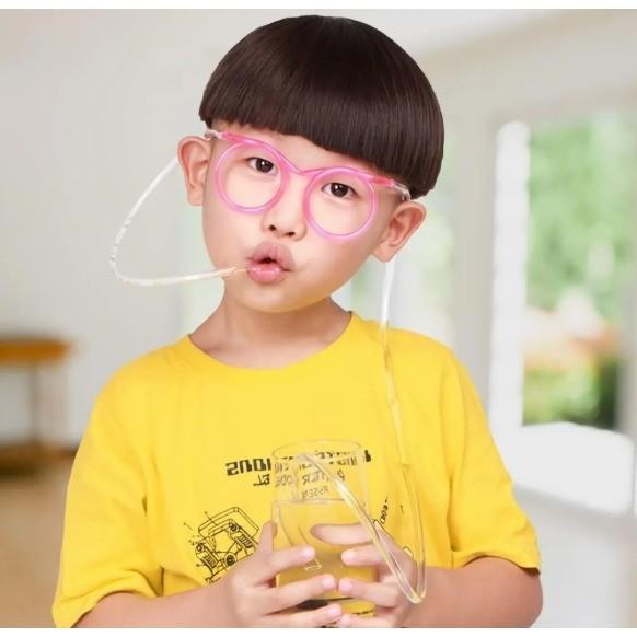 Kit 5 Óculos Canudo Divertido Infantil – Multicor, Reutilizável, Criativo para Festas e Brincadeiras Frete Rápido