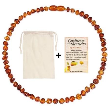 Colar de Âmbar de 0 a 3 anos Proteção e Saúde Criança - Original Com Certificado 33cm