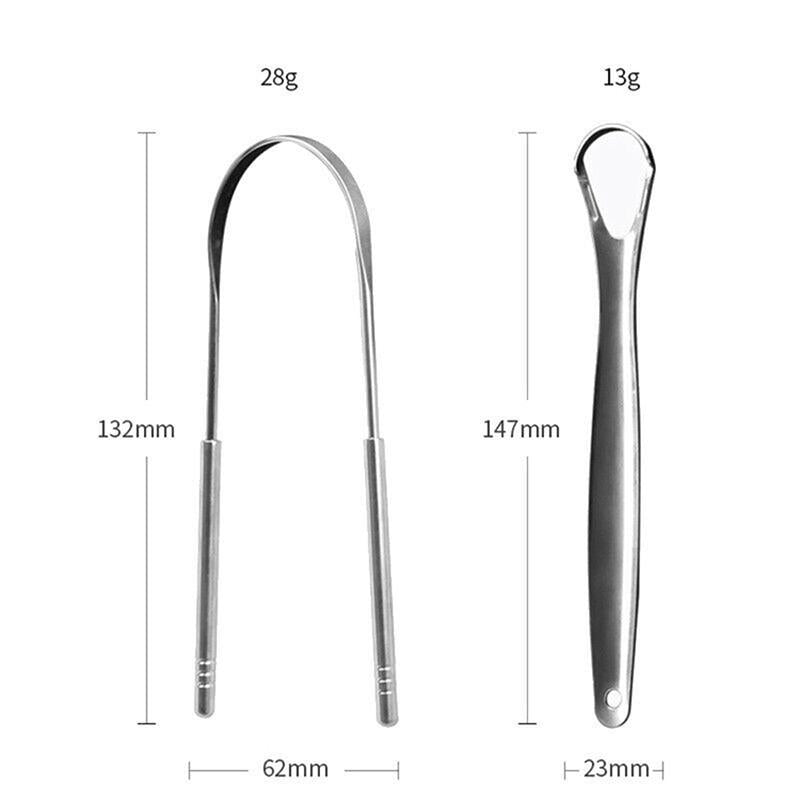 Kit Ferramenta P Limpar Língua 100% Aço Inox Raspagem Lingual Ayurveda Palaziun