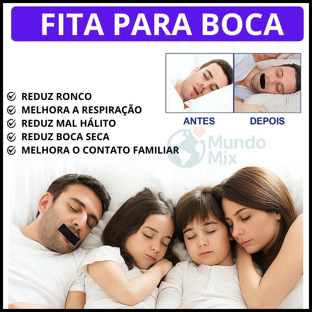 Fita Anti Ronco para Boca, Apneia, Sono Tranquilo, Disposição No Dia Seguinte - Entrega Imediata