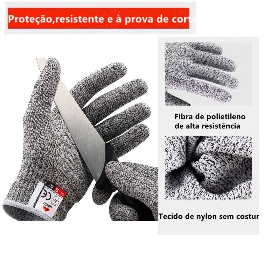 Par Luva Anti-corte Proteção Profissional Resistente Multiuso Premium Segurança EPI Frete Imediato