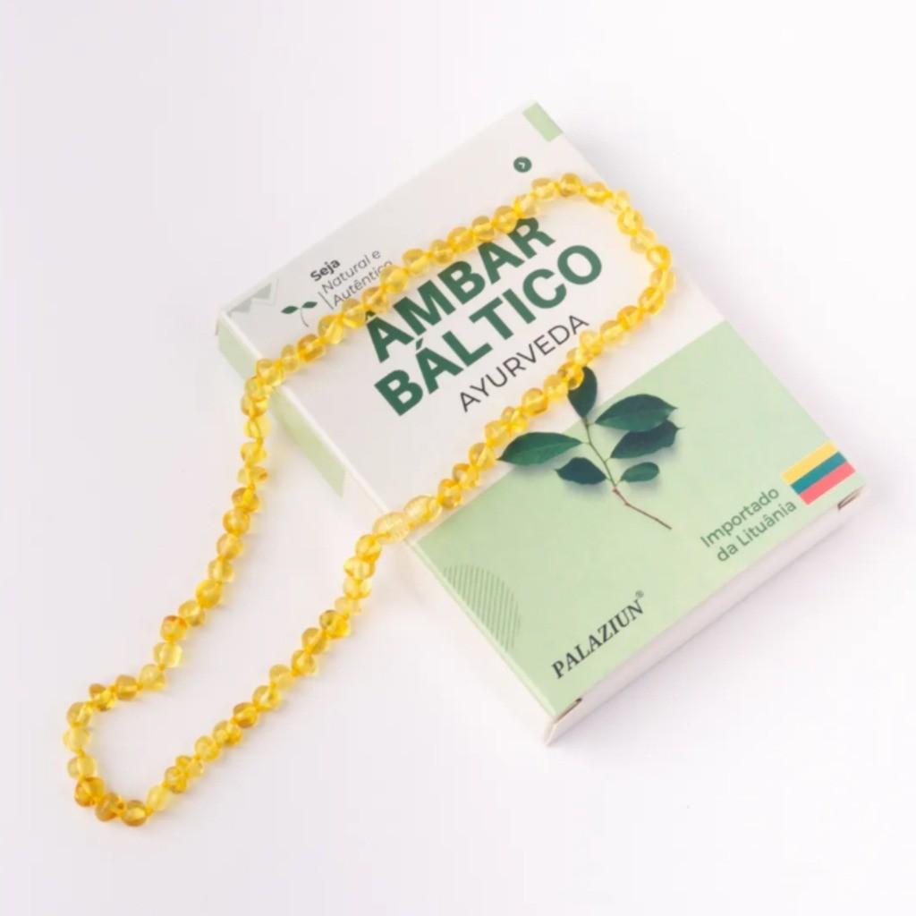 Colar Âmbar Báltico Original Com Certificado E Bolsa Adulto Feminino Masculino Multi Cores