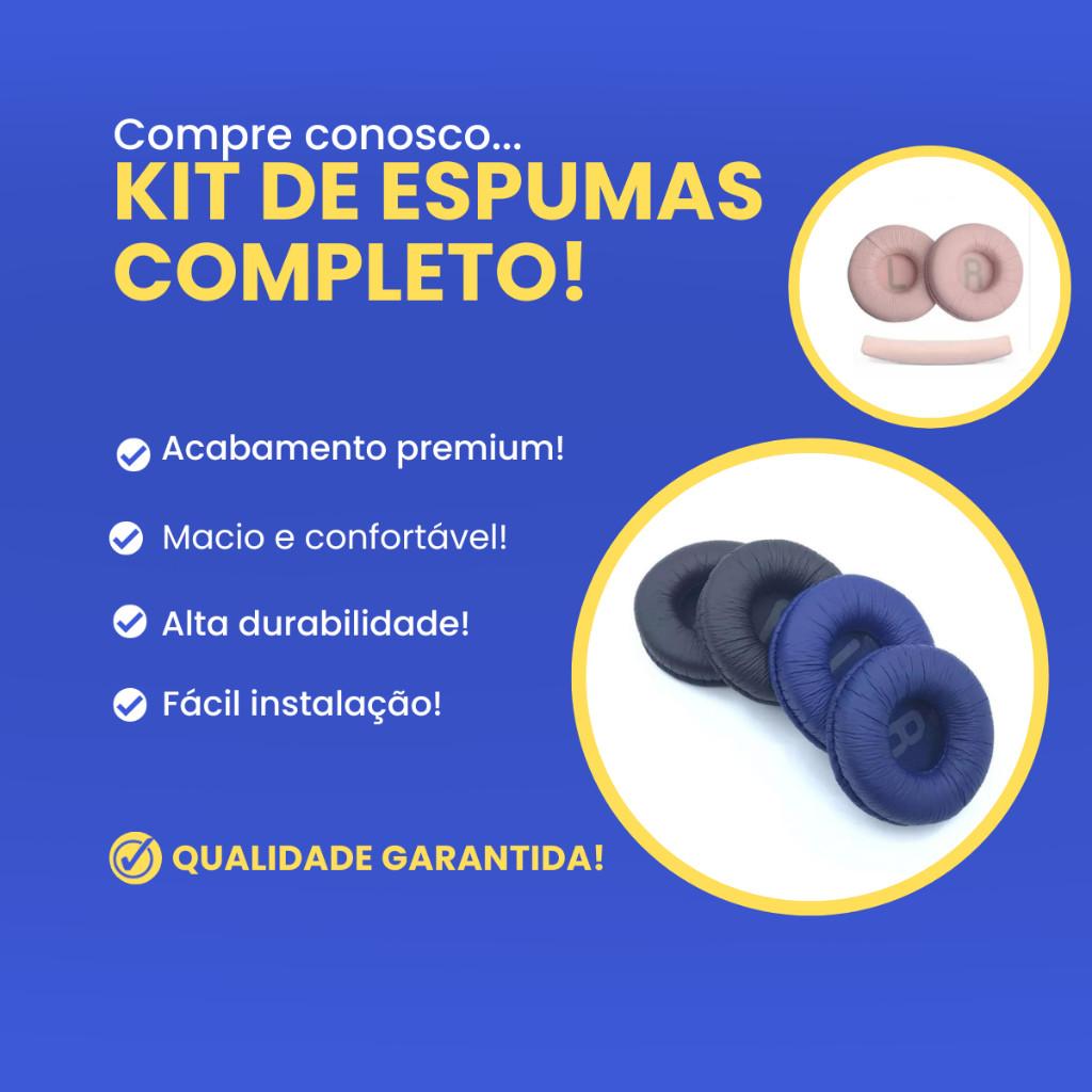 Kit Espuma Fone Ouvido Compatível Tune600 T500 T510bt T450 T450bt Ultra Macia - Par - Entrega Imediata
