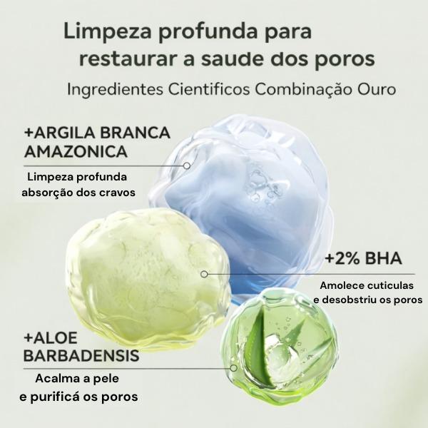 Lanbena Removedor de Cravos 30g + 60 Pcs Papel Normal Máscara Facial Lambena Lançamento