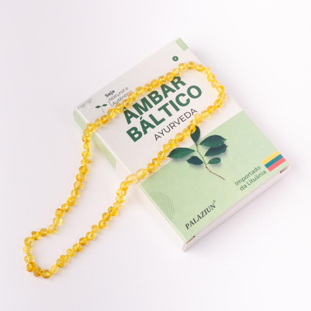 Colar de Âmbar de 0 a 3 anos - Original Com Certificado 33cm