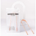 Raspador Limpador de Língua De 100% Cobre Ayurveda Com Bolsinha Plastica Higiênica com Zip