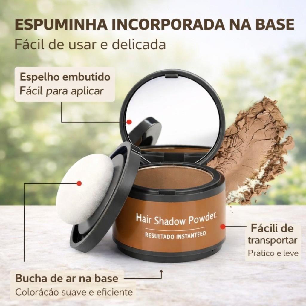 Pó de Sombra para Cabelo - Concelador Unissex com Cobertura Natural Frete rápido