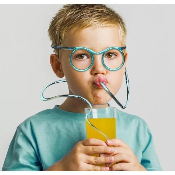 Kit 5 Óculos Canudo Divertido Infantil – Multicor, Reutilizável, Criativo para Festas e Brincadeiras Frete Rápido