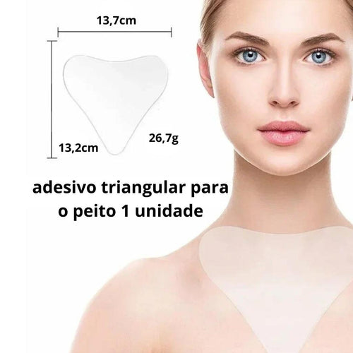 Adesivo Anti Rugas Reutilizável Para Decote Colo Silicone Estimulador Natural Frete rápido