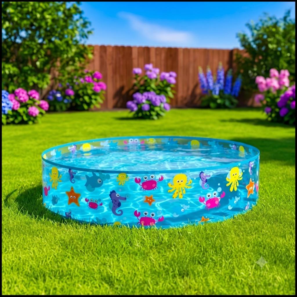 Piscina Inflável 500 Litros Crianças 152CM Colorida Praia Verão Infantil Água Criançãs Redonda
