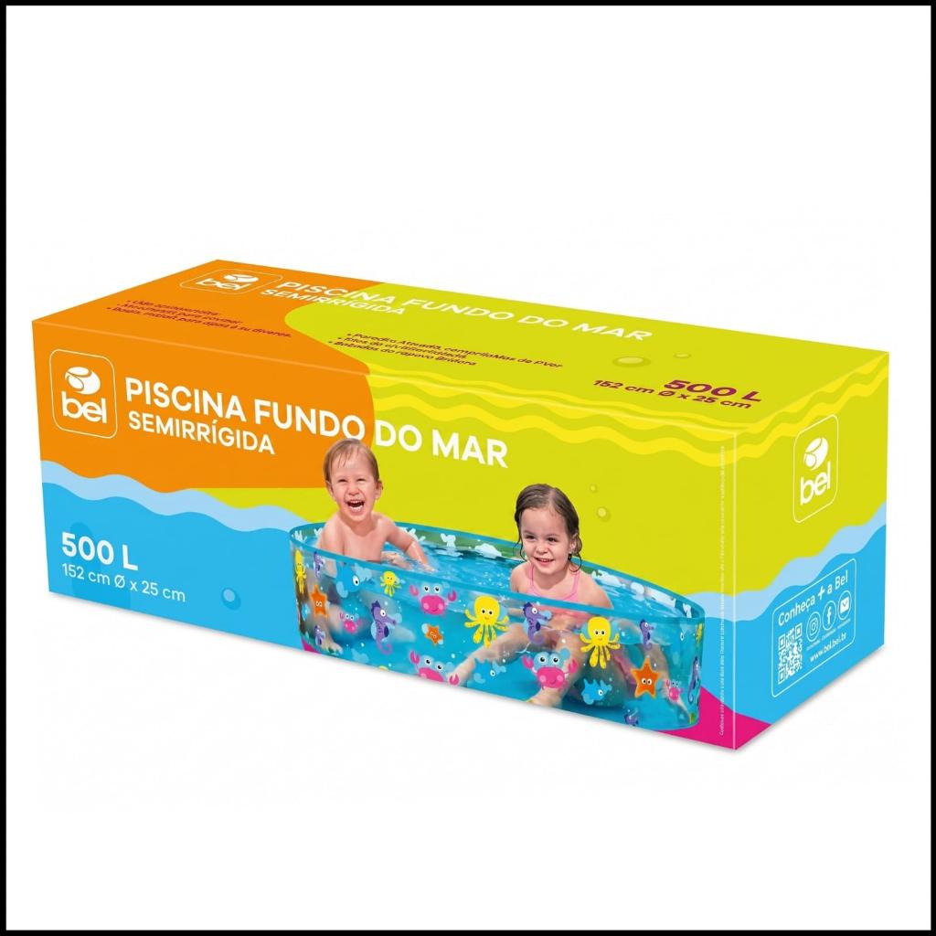 Piscina Inflável 500 Litros Crianças 152CM Colorida Praia Verão Infantil Água Criançãs Redonda