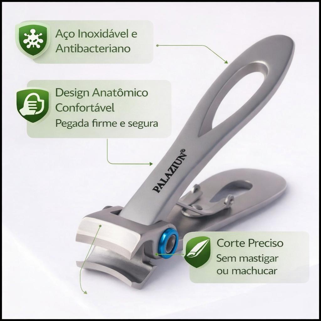 Cortador De Unhas Sensível Ao Toque - Corte Rápido Para Unhas Sensíveis - Anti Bacteriano Aço Inox - Entrega Imediata