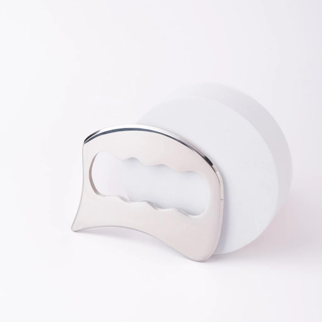 Soqueira Liberação Miofascial Massoterapia Drenagem Linfática Gua Sha Aço Inox - ENTREGA IMEDIATA