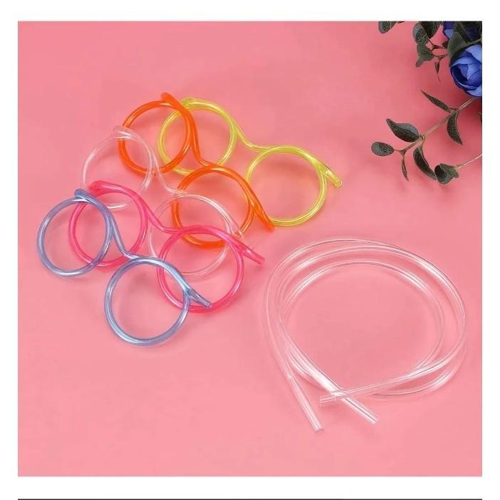 Kit 5 Óculos Canudo Divertido Infantil – Multicor, Reutilizável, Criativo para Festas e Brincadeiras Frete Rápido