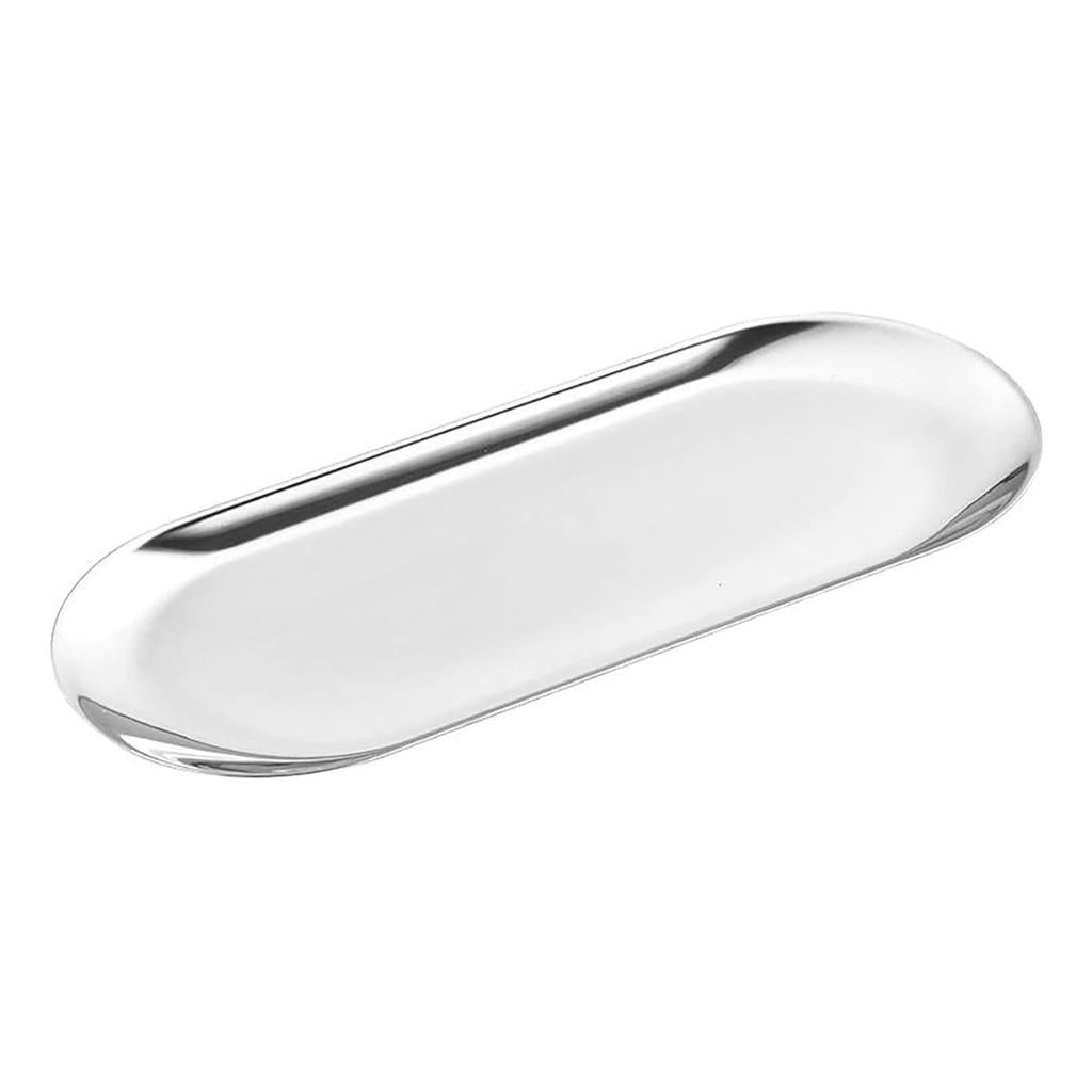 Bandeja Luxo Rasa Aço Inox Oval Espelhada Decoração De Mesa  Dourado - ENTREGA IMEDIATA