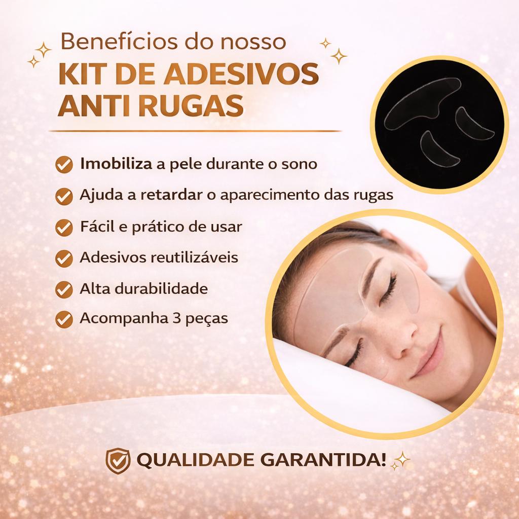 Verdadeiro Kit Anti Rugas Silicones Para Peito Testa Olhos Lavável Durável - ENTREGA IMEDIATA