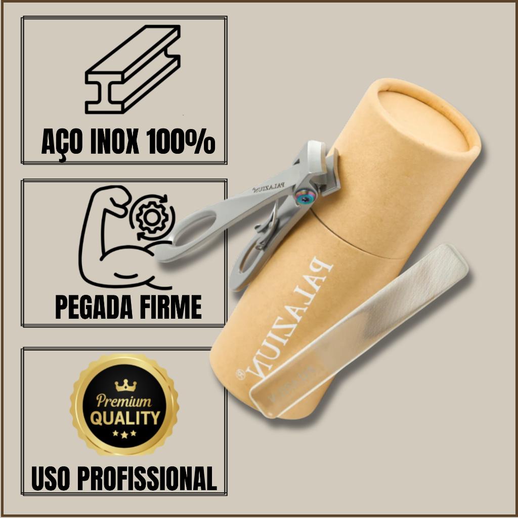 Alicate Profissional para Corte de Unhas Curvadas com Mola Dupla Alta Durabilidade Caixa e Lixa