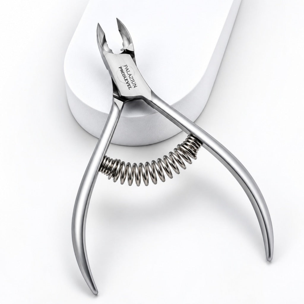 Alicate Para Fazer Tirar Cuticula Profissional Alicatinho Aço Inox Com Mola Pé Mão Cutilagem Pedicure Manicure Prateado