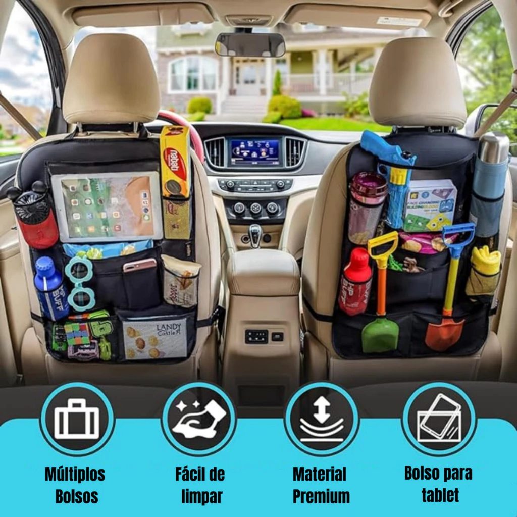 Bolsa Organizadora Porta Trecos Carro Acessórios P/ Assento Organizador Suporte Tablet Veículo Banco Passageiro