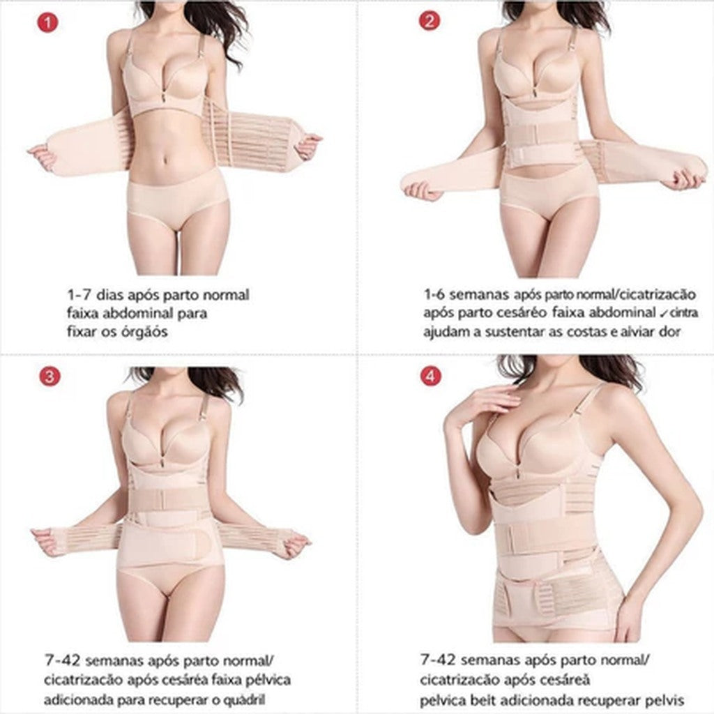 Cinta Modeladora Pós Parto e Cirurgia - Reduz Medidas da Barriga Diástase Flacidez