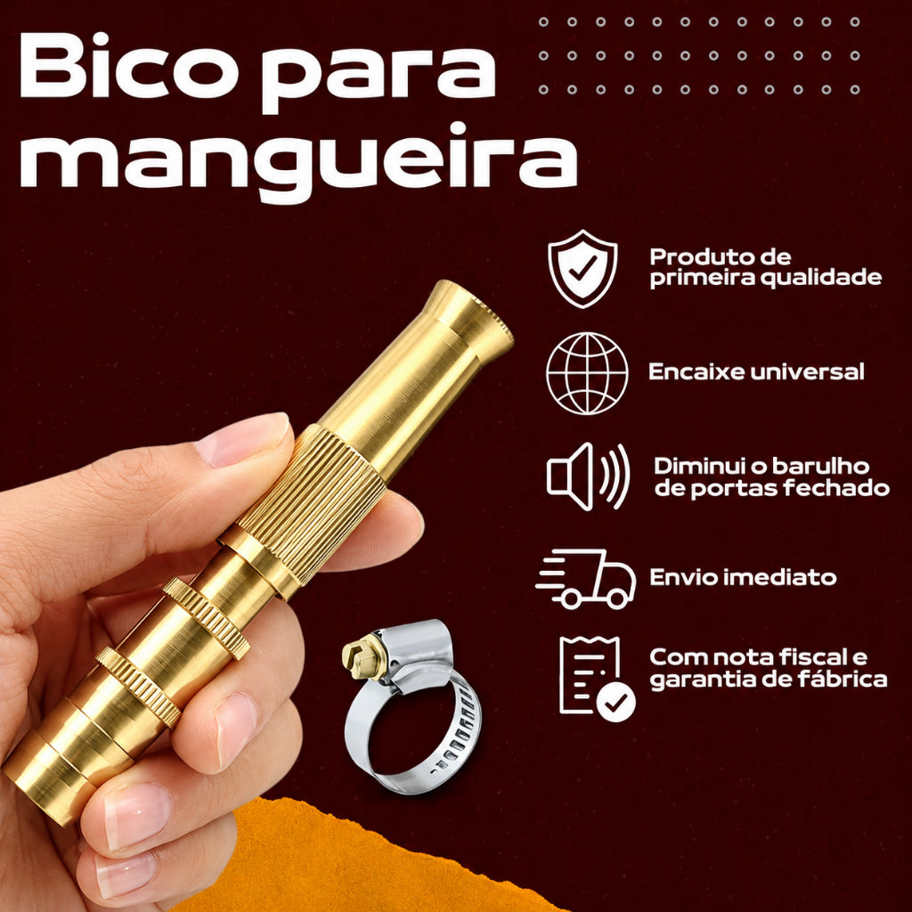 Bico Ponta Ponteira Para Mangueira Pulverizador Agua Bico Cobre Ajustável Regulável Alta Pressão