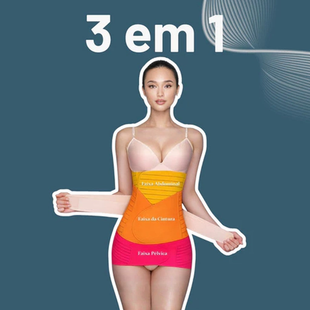 Cinta Modeladora Pós Parto e Cirurgia - Reduz Medidas da Barriga Diástase Flacidez