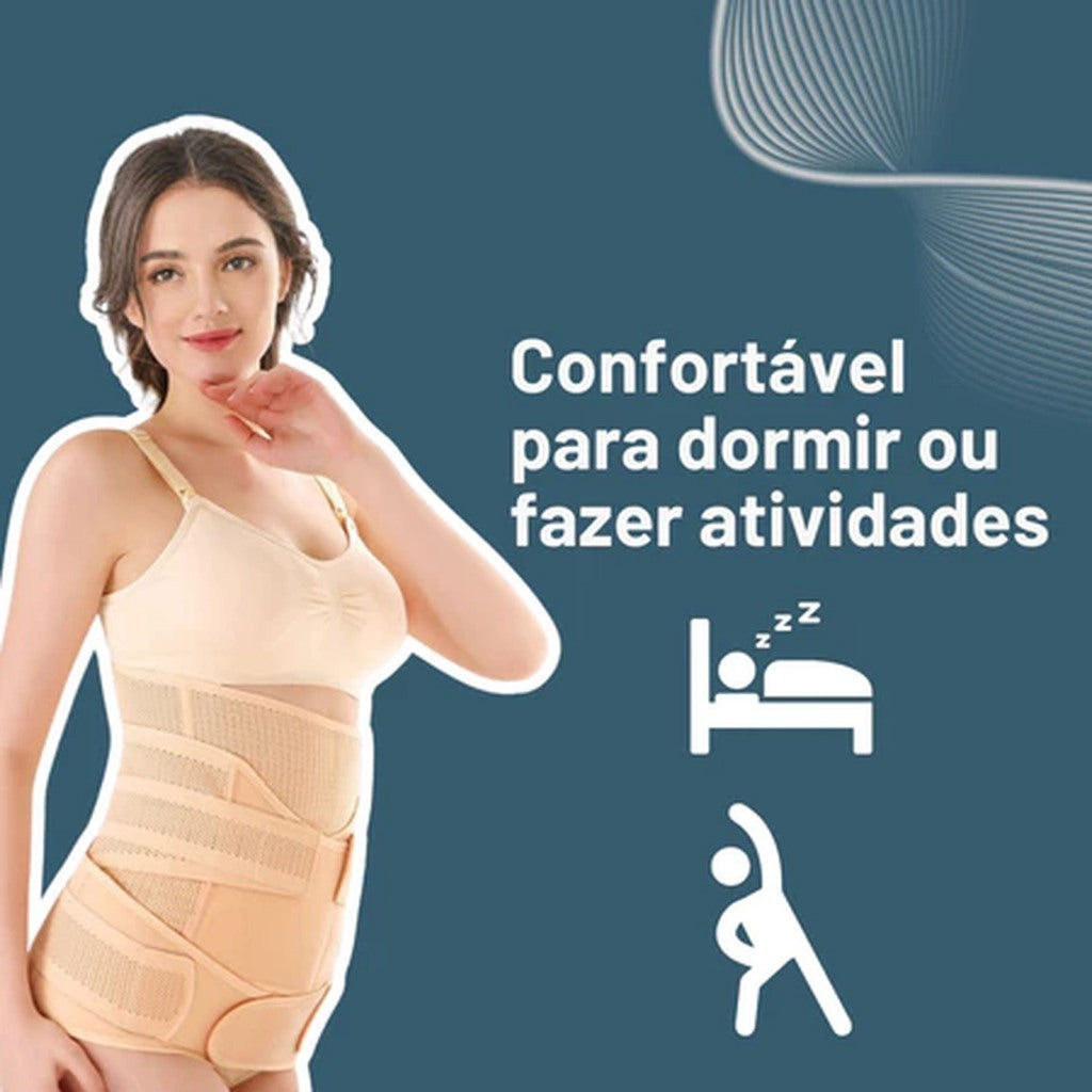 Cinta Modeladora Pós Parto e Cirurgia - Reduz Medidas da Barriga Diástase Flacidez