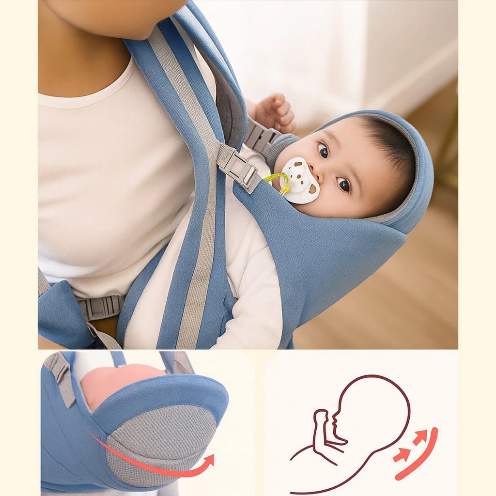 Bolsa Canguru Ergonomica Bebe Nenem Infantil Com Cinto Reforçada Sling Bolsos Passeio Caminhada Viagem