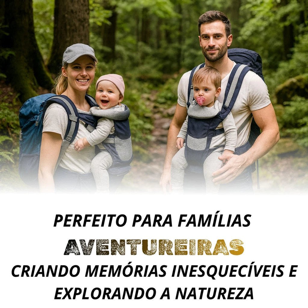 Bolsa Canguru Ergonomica Bebe Nenem Infantil Com Cinto Reforçada Sling Bolsos Passeio Caminhada Viagem