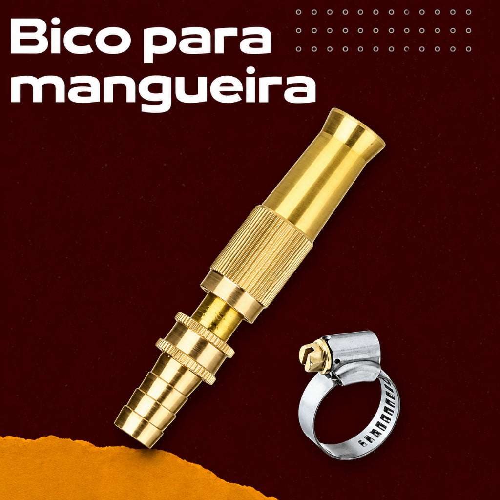 Bico Ponta Ponteira Para Mangueira Pulverizador Agua Bico Cobre Ajustável Regulável Alta Pressão