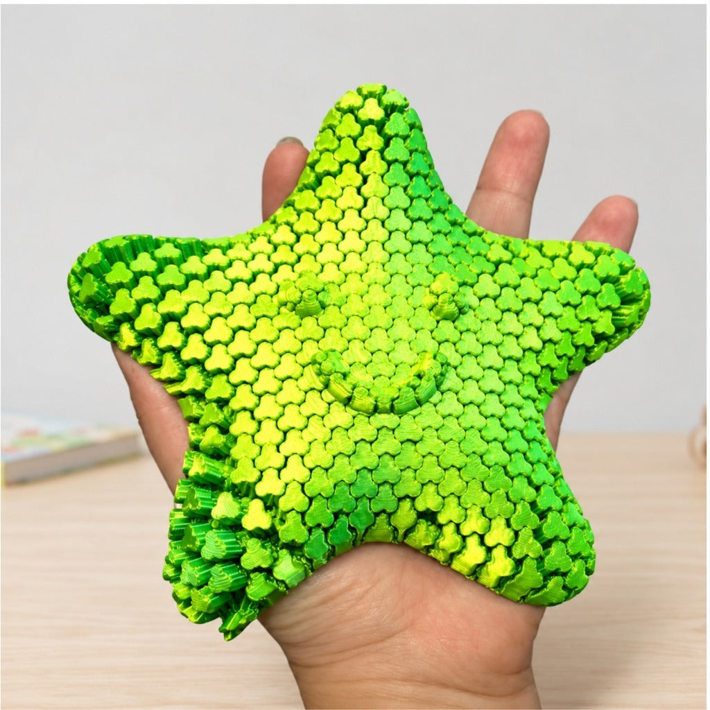 Brinquedo Sensorial Estrela Feliz Grande Articulada Fidget Toy Antiestresse Infantil Adulto