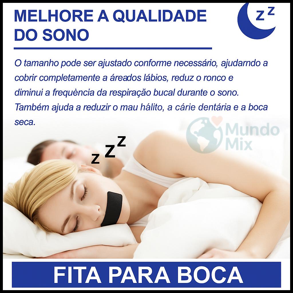 Fita Anti Ronco para Boca, Apneia, Sono Tranquilo, Disposição No Dia Seguinte - Entrega Imediata