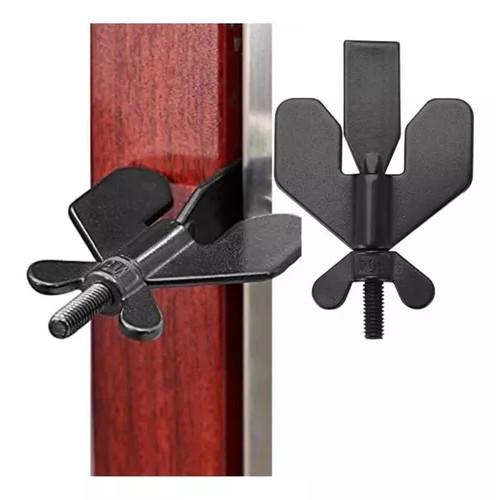 Fechadura Trava Portátil De Segurança P/ Porta De Hotel Motel Aço Inox Tranca Ajustavel Viagens Quarto Anti Roubo