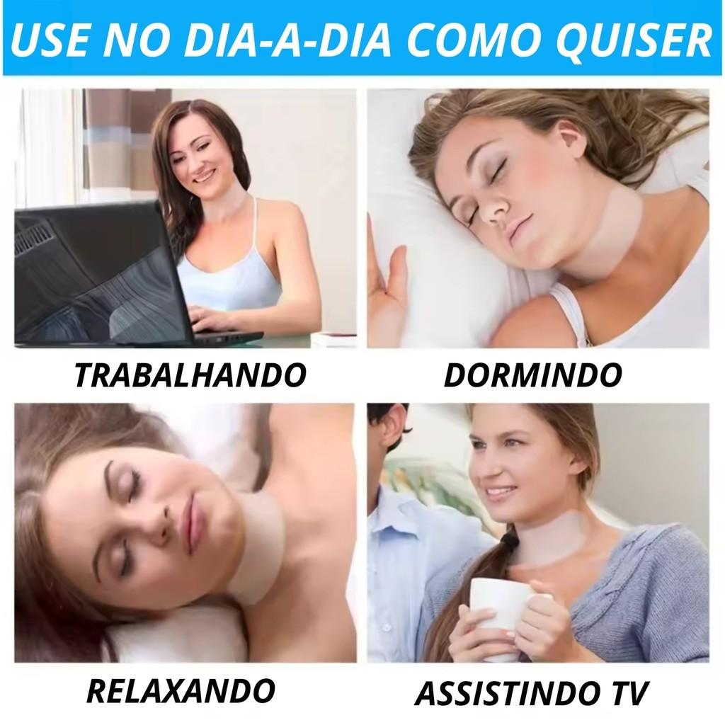 Adesivo De Silicone Anti-Rugas Para Pescoço Premium Lavável Reutilizáveis