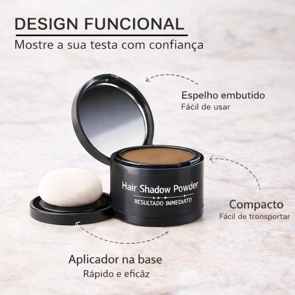Pó de Sombra para Cabelo - Concelador Unissex com Cobertura Natural Frete rápido