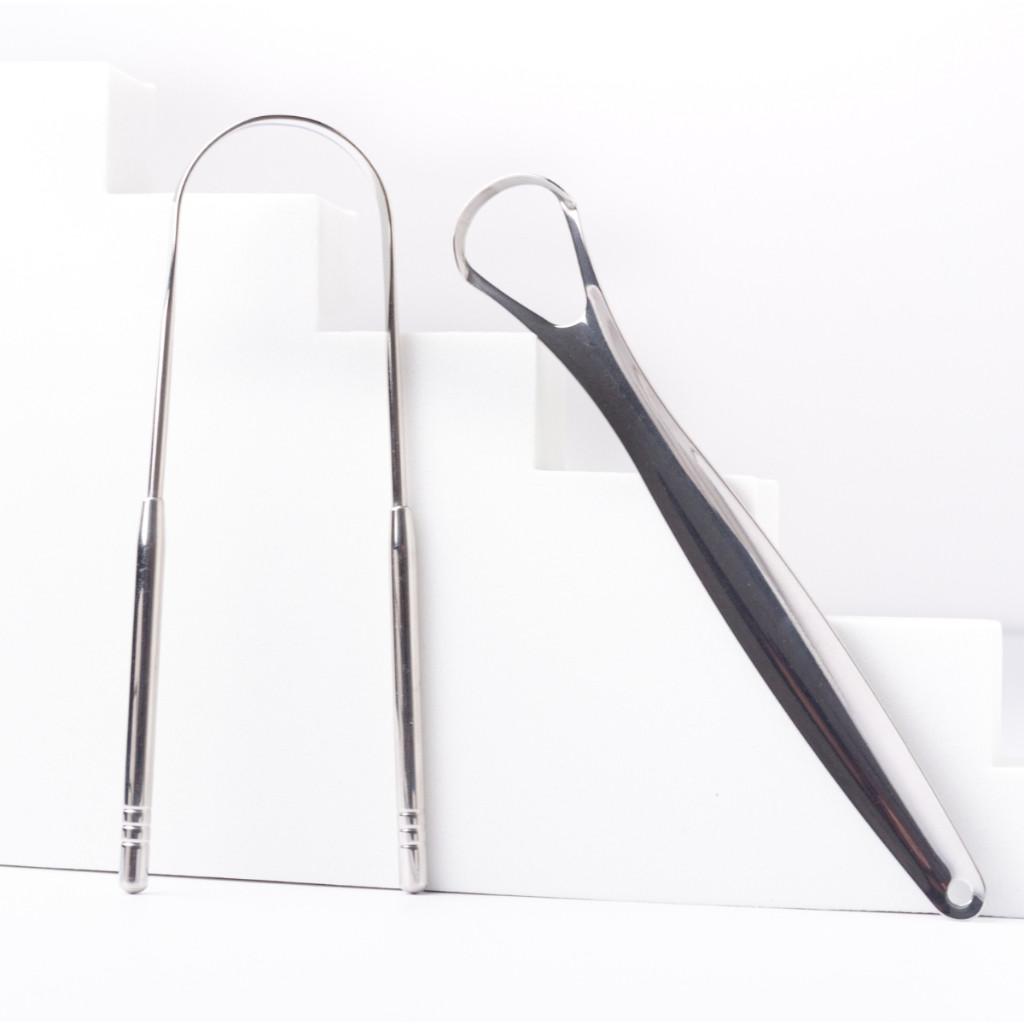 Kit Ferramenta P Limpar Língua 100% Aço Inox Raspagem Lingual Ayurveda Palaziun