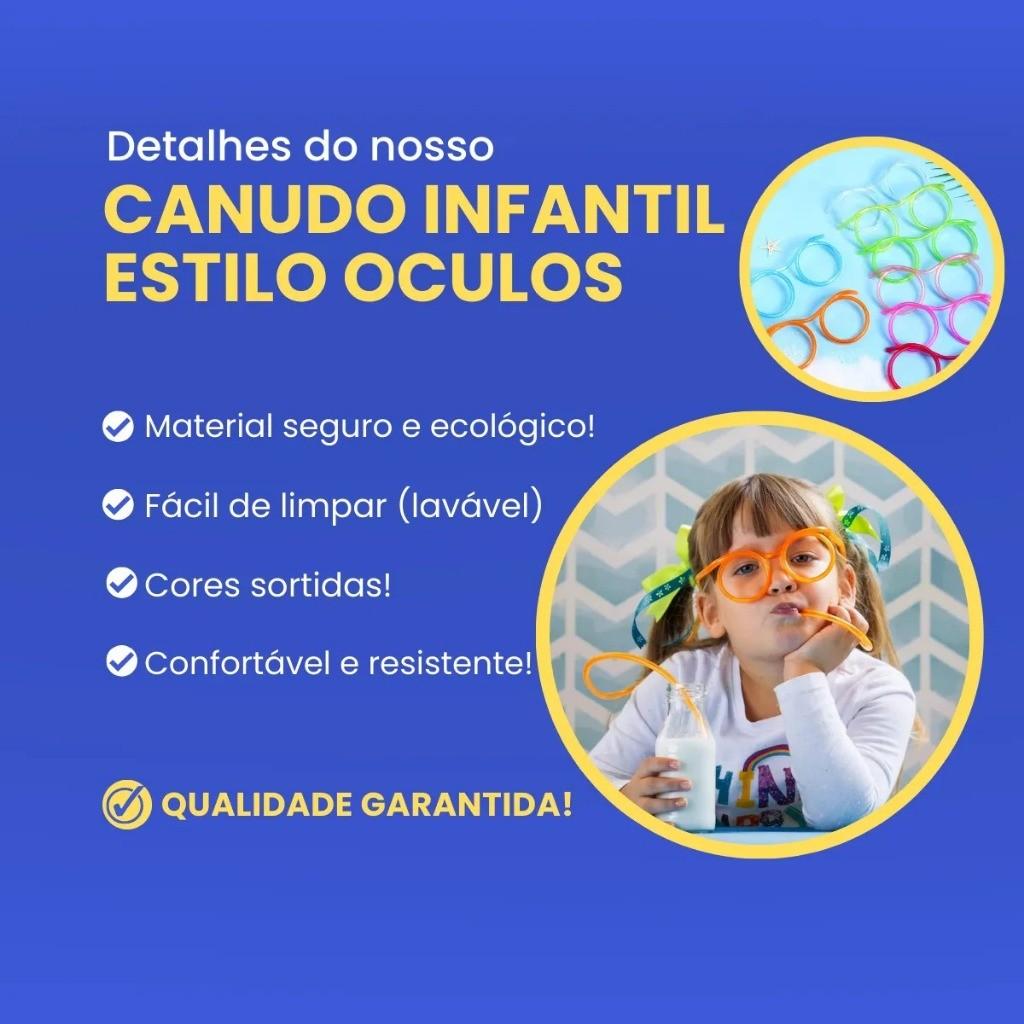 Óculos De Plastico Divertidos Infantil Colorido Festa Bebida Canudo Reutilizável Arco-Íris Frete Imediato