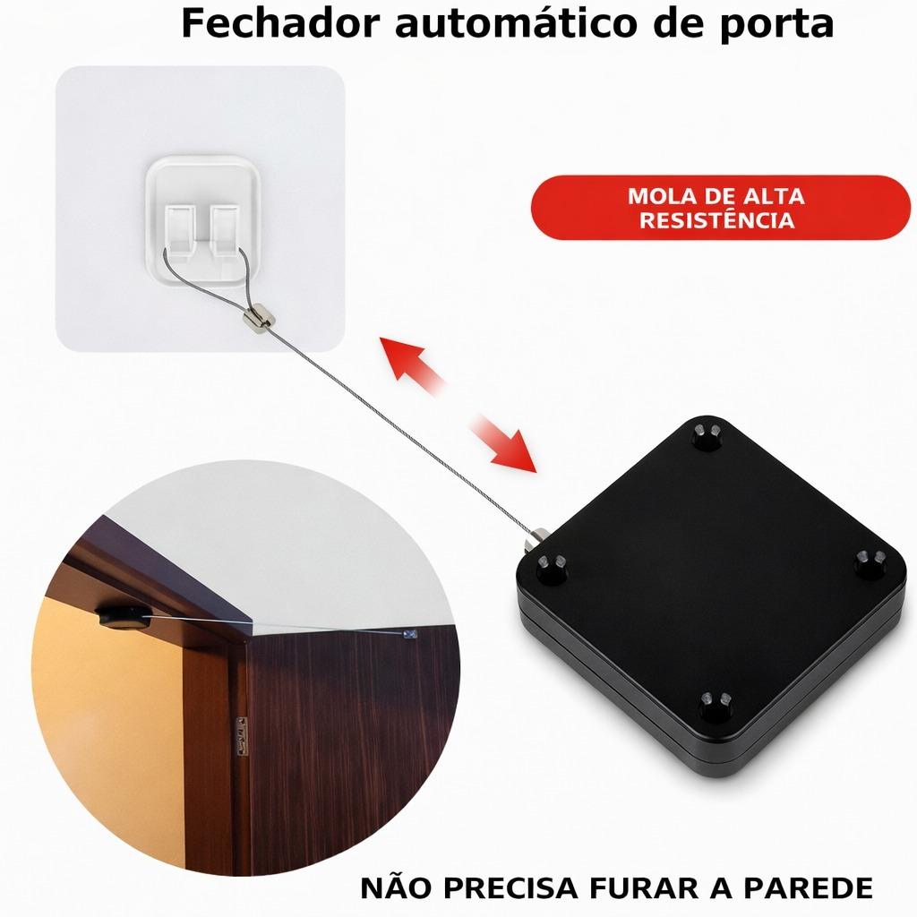 Fechador De Porta Mola Aérea Fechador Automático Fácil Instalação Mola Tensão