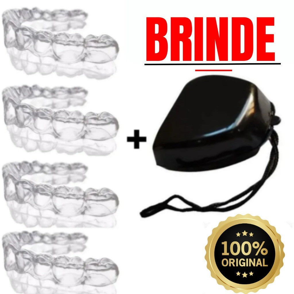 Protetor Bucal Moldávavel - Bruxismo Silicone Moldável 4 Placas Dormir Dentes