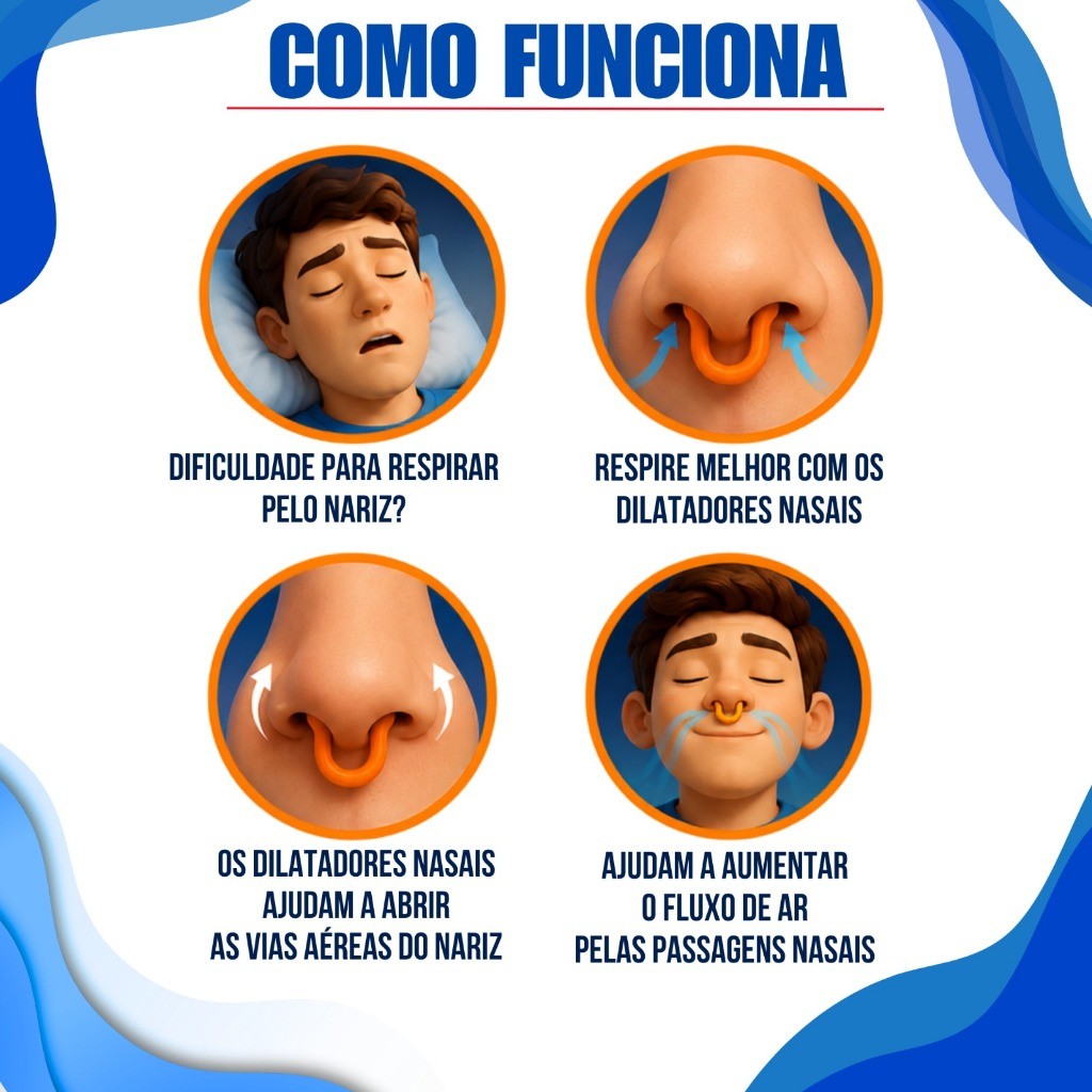 Clip Dilatador Nasal Silicone Anti Ronco Sono Apneia Respiração Esportes Corrida sono Silicone Durma bem