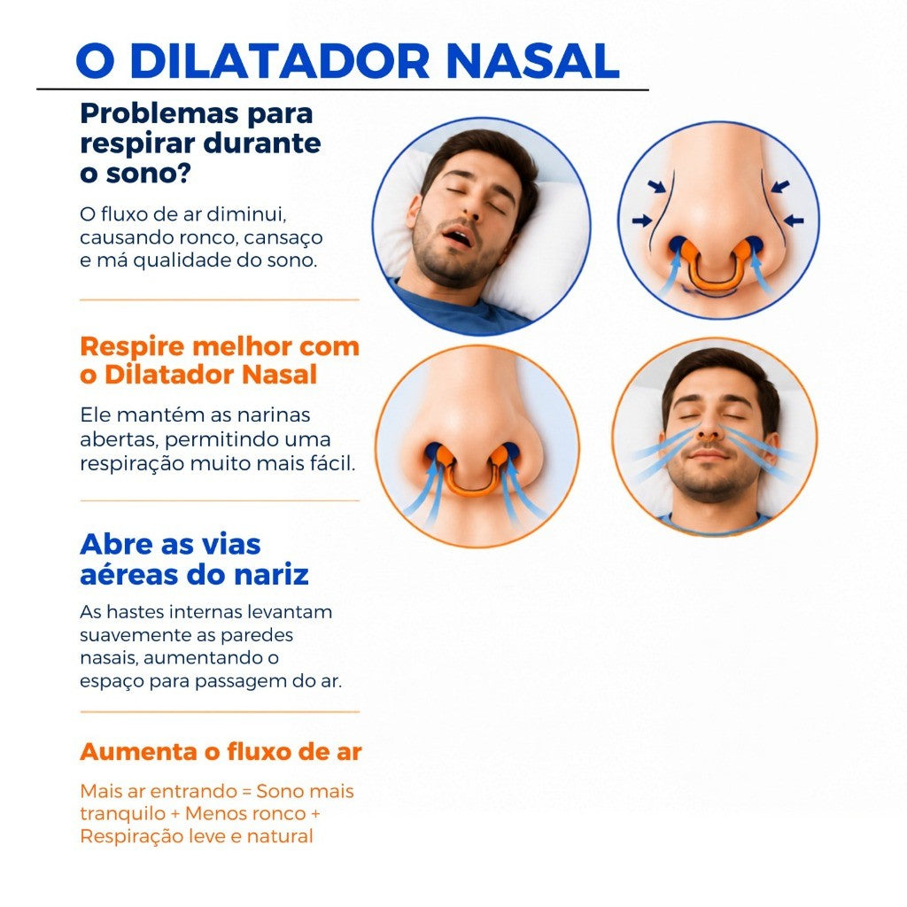 Clip Dilatador Nasal Silicone Anti Ronco Sono Apneia Respiração Esportes Corrida sono Silicone Durma bem